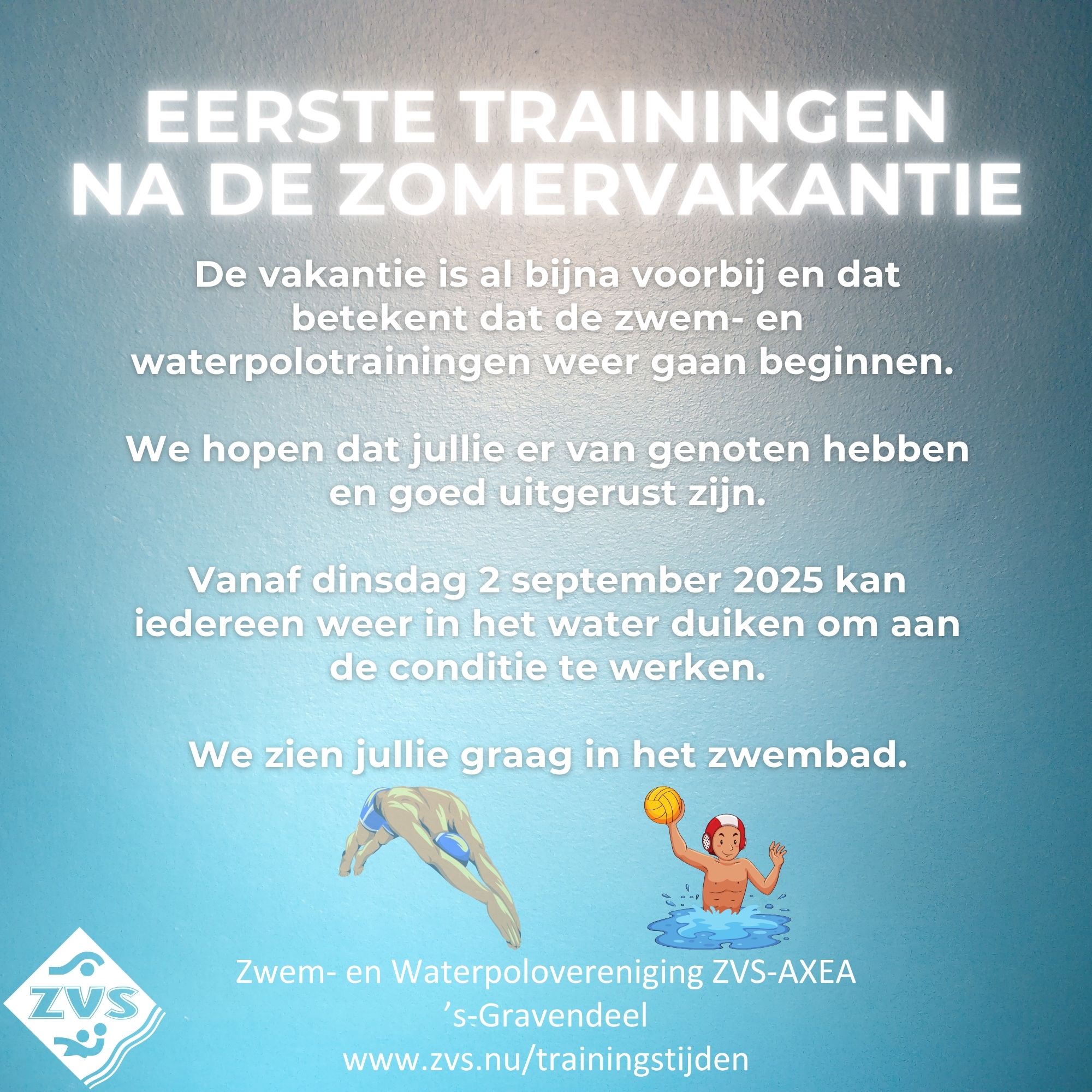 Eerste trainingen na zomervakantie 2025