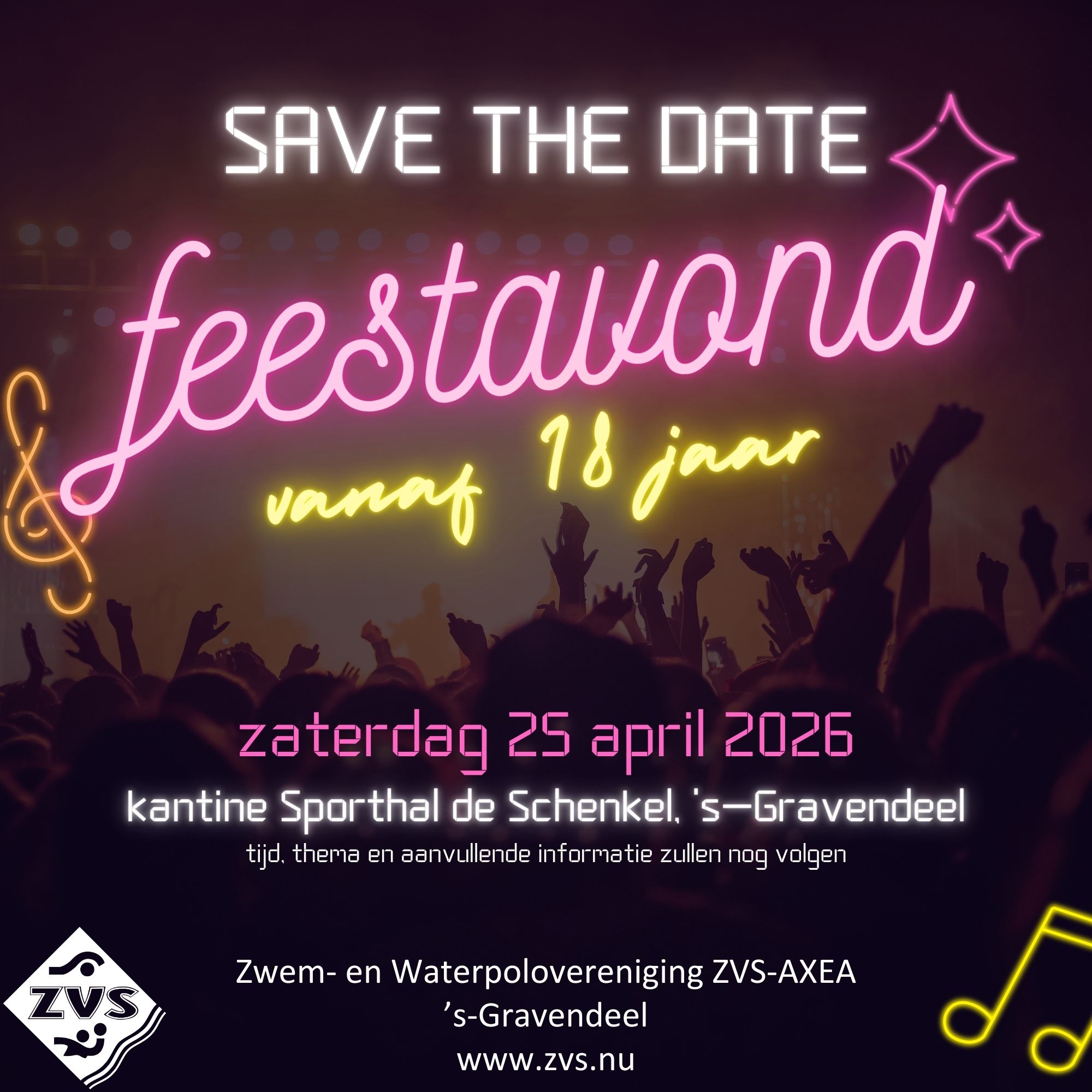 Feestavond ZVS-AXEA 25 april 2026: Save the date