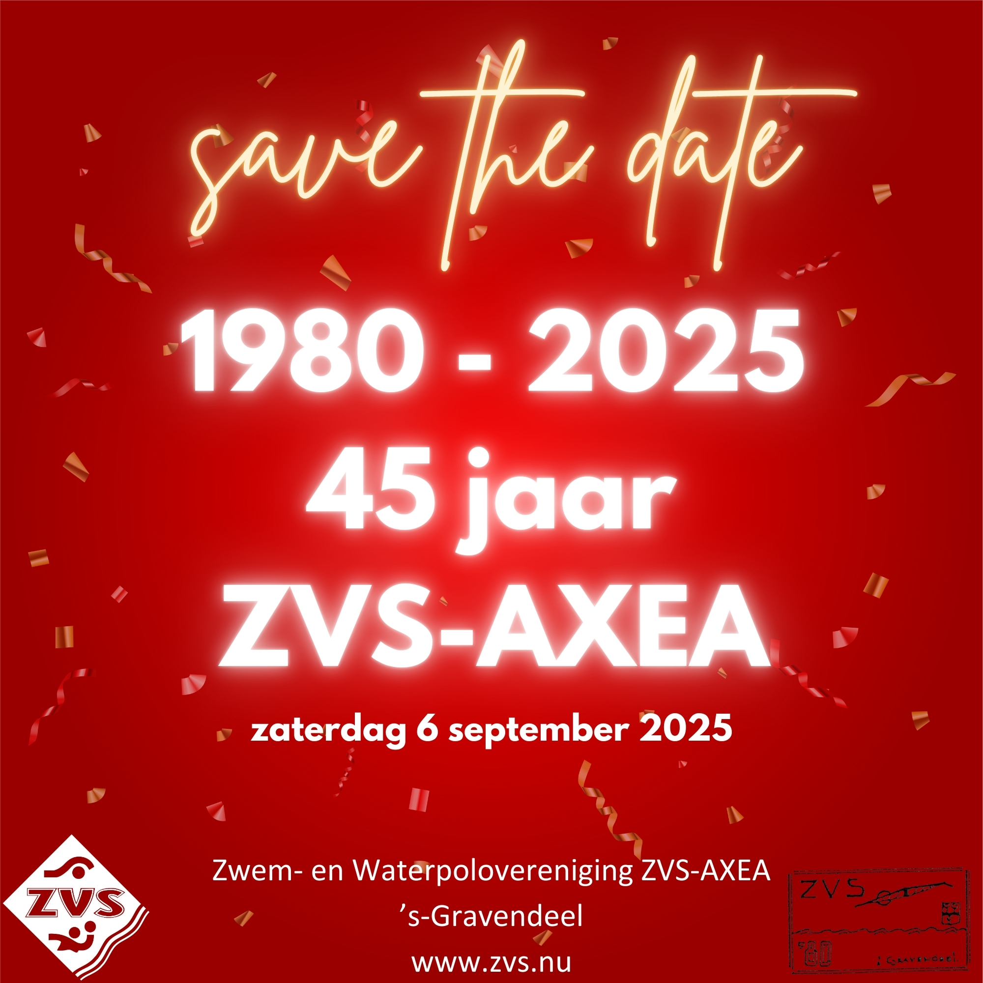 Jubileum 45 jaar ZVS-AXEA 6 september 2025: Save the date