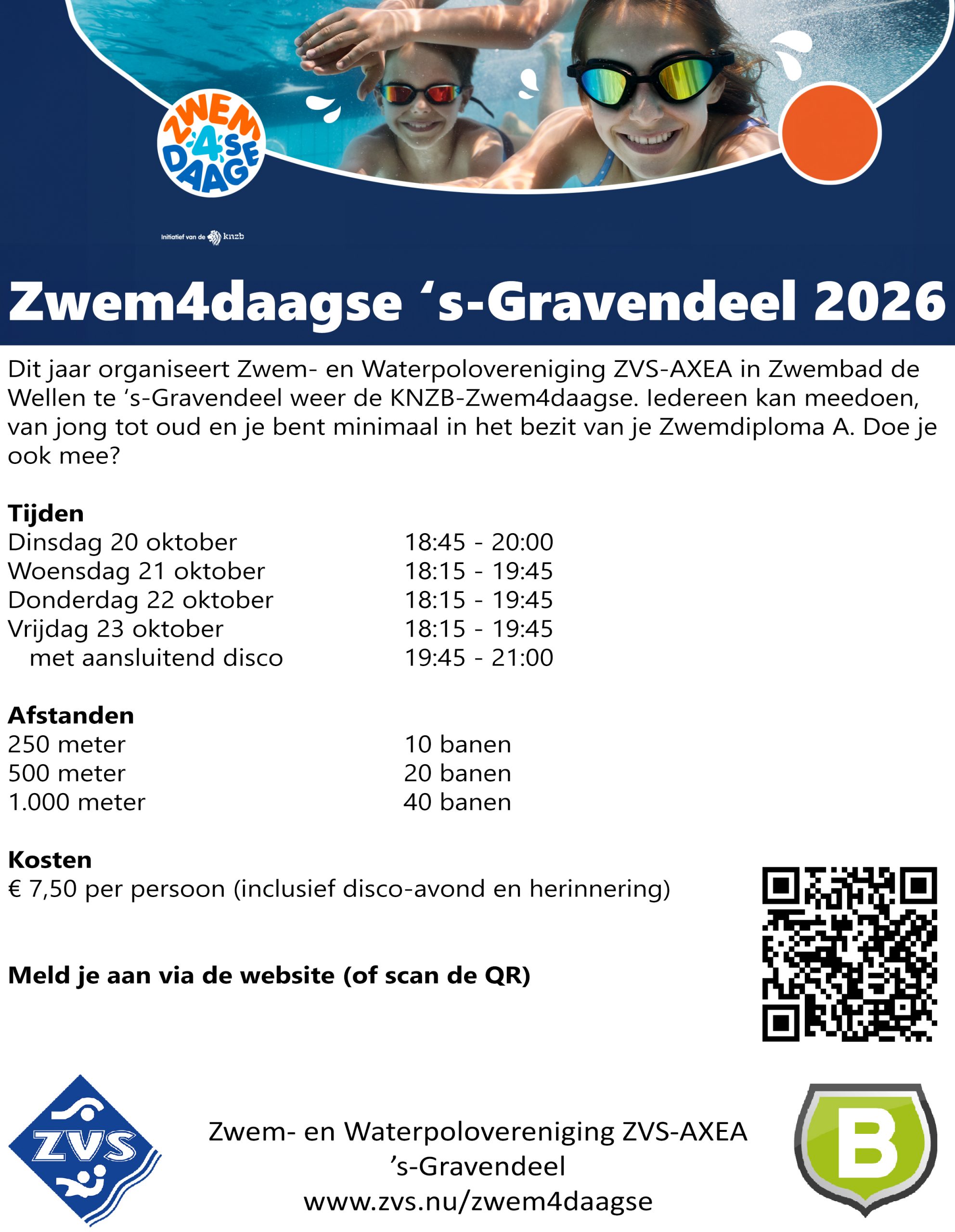 KNZB-Zwem4daagse 's-Gravendeel 2026