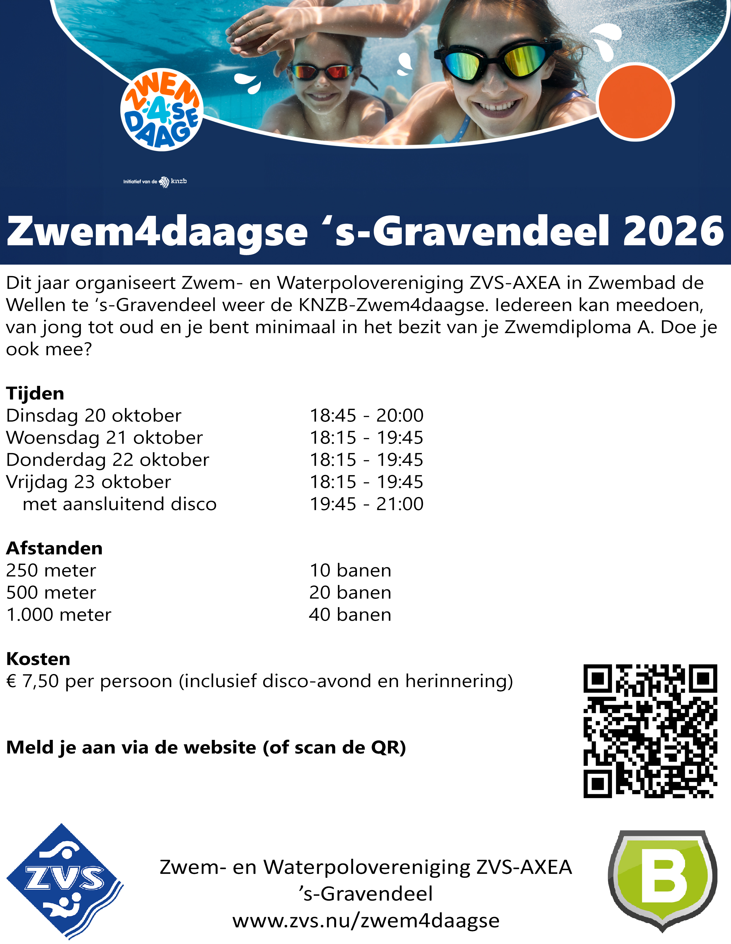 KNZB-Zwem4daagse 's-Gravendeel 2026